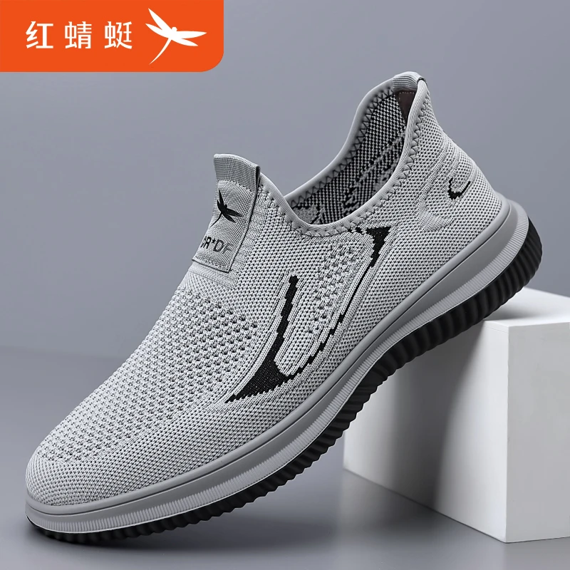 红蜻蜓2025夏季新男士镂空透气一脚蹬男鞋百搭休闲鞋MWDS0253115