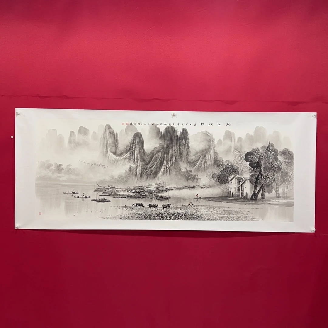 国画小*?莫桂明小六尺作品