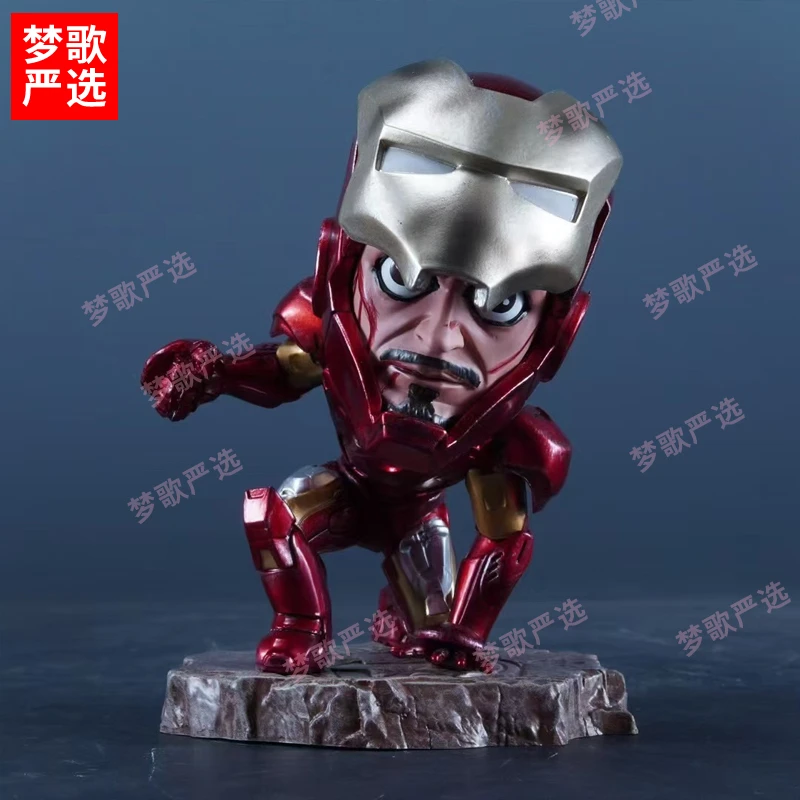 【梦歌】跪姿钢铁侠14cm漫威英雄复仇者动漫手办公仔二次元摆件礼物