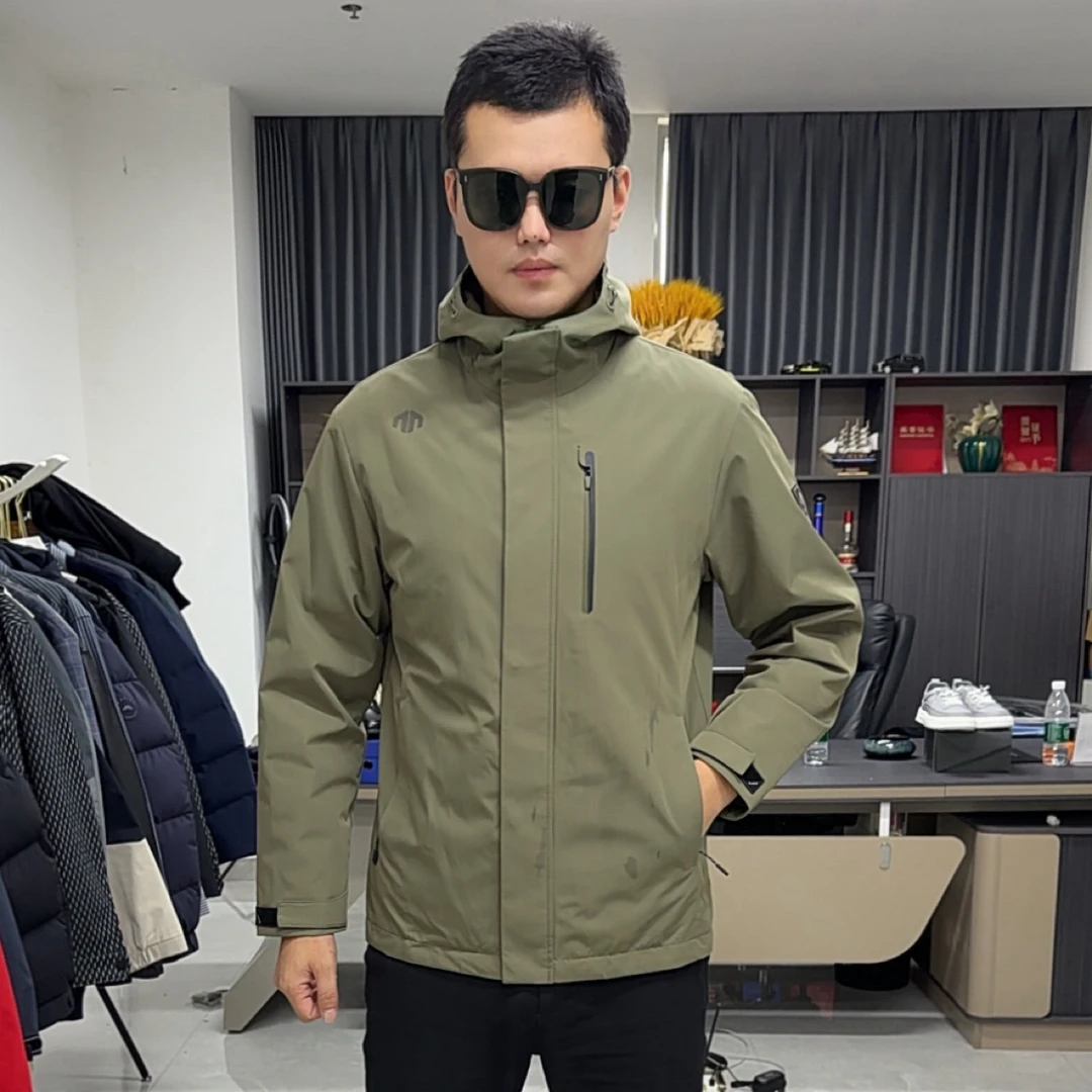 海秋冬男士内胆可脱三防连帽全能夹克08