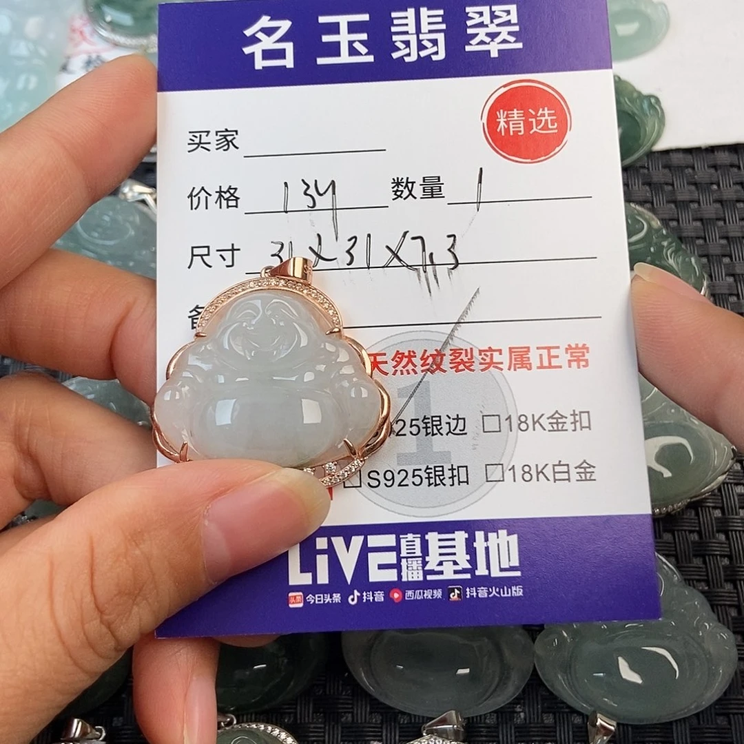 翡翠银S925镶嵌颈饰