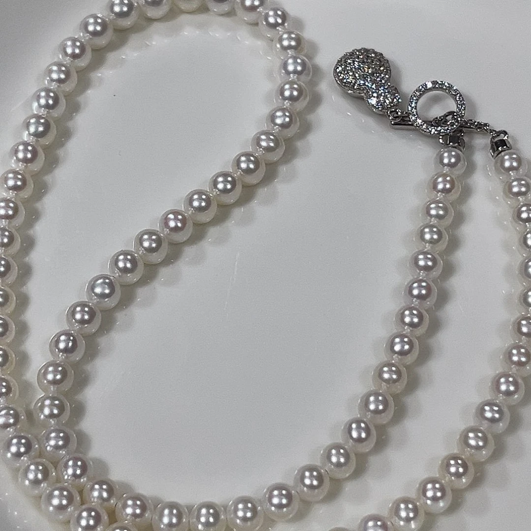 银S925镶嵌颈饰淡水珍珠