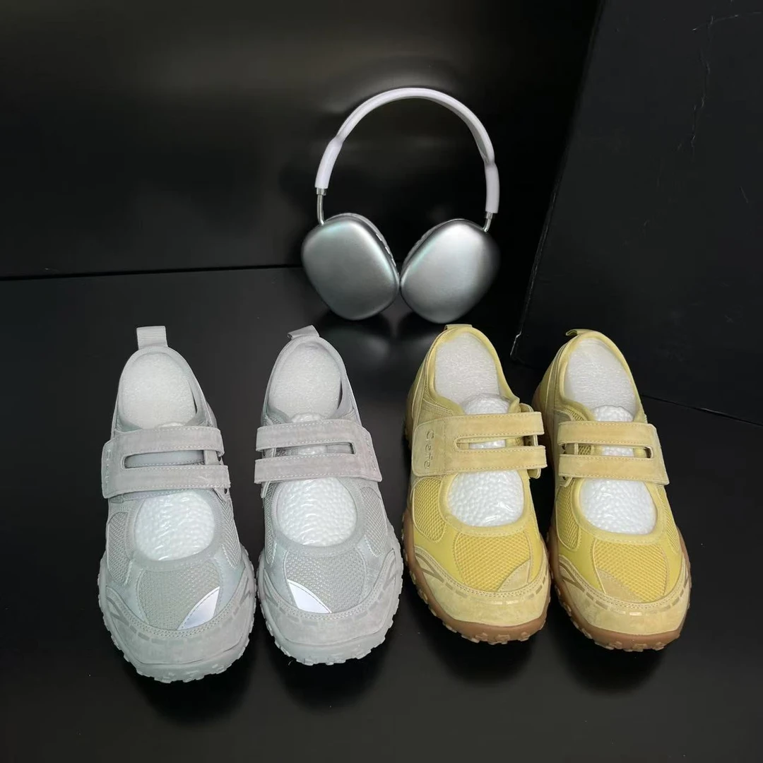 【简约派对】网面透气德训鞋女2025夏季新款魔术贴休闲鞋82809259