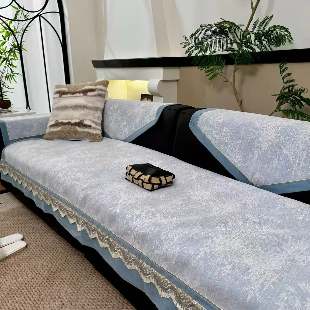 竹林别院轻奢高端沙发垫四季通用防滑透气沙发垫-LS