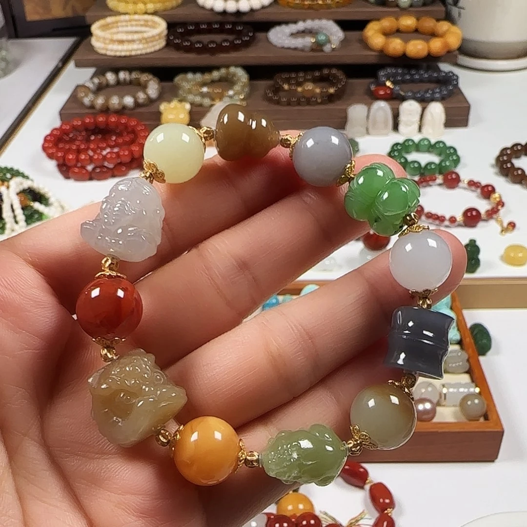 和田玉未镶嵌手链