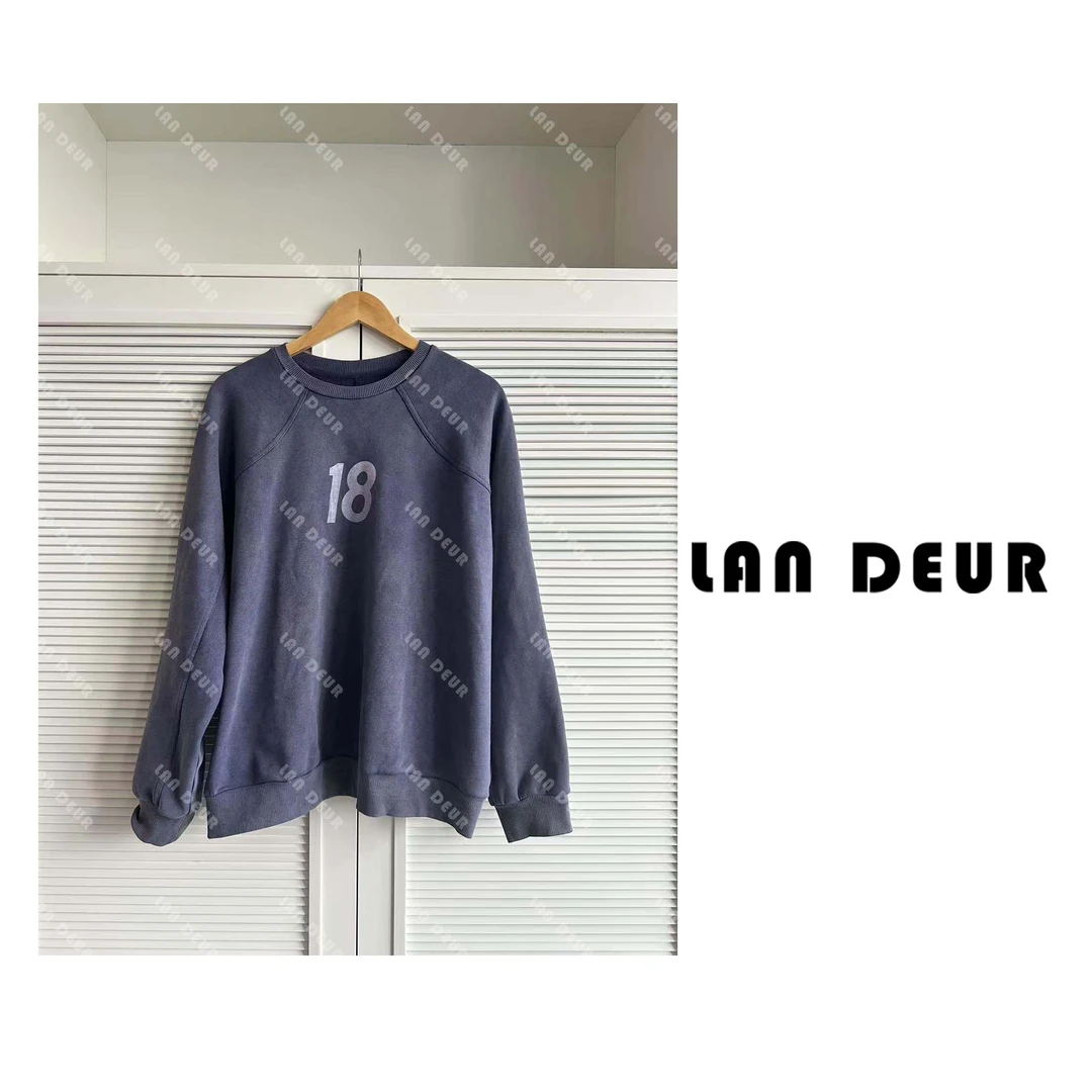 JIUJIU【奇迹雪屋】时尚百搭简约圆领套头长袖韩版卫衣女