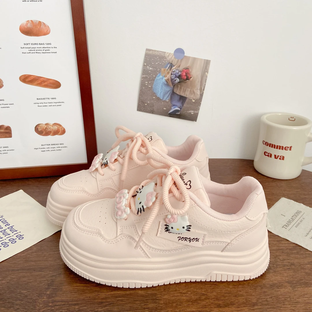 厚底板鞋女百搭2025年春季新款小众设计韩版透气运动板鞋日系休闲