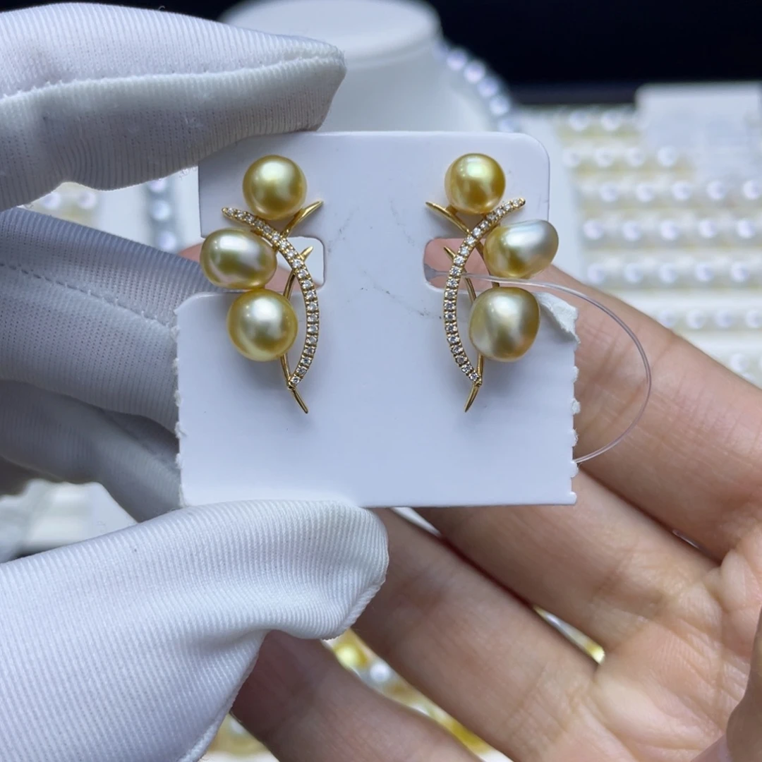 【闪购商品】海水珍珠耳饰18K金镶嵌悟*…