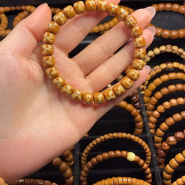 用***A手串紫金鼠实心鬼脸9