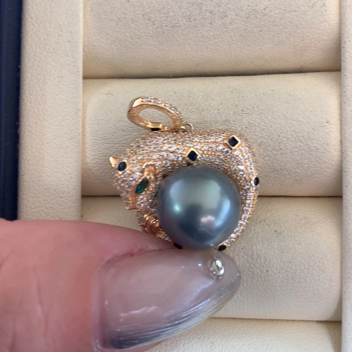 颈饰银S925镶嵌海水珍珠