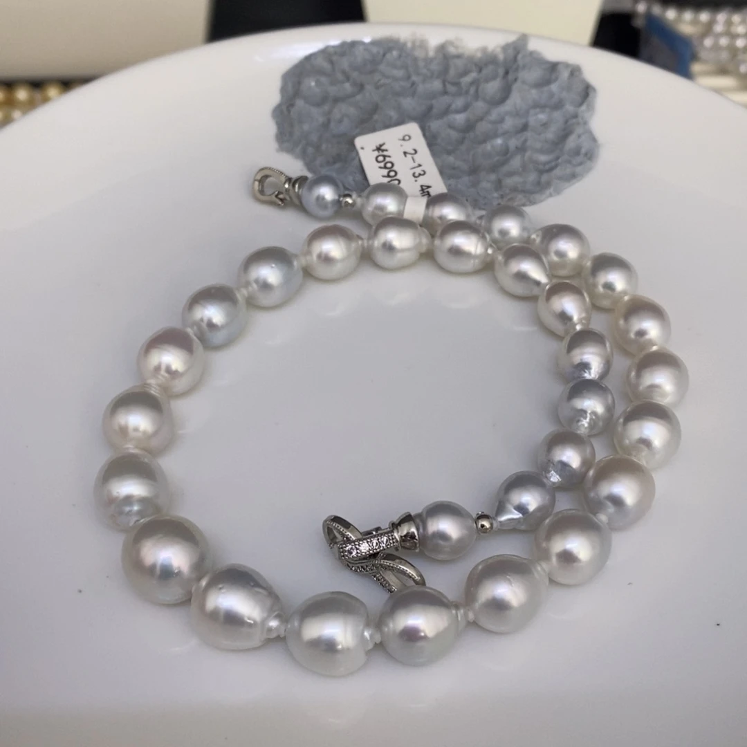 未镶嵌海水珍珠颈饰愛*澳白项链9.2-13.4mm兔