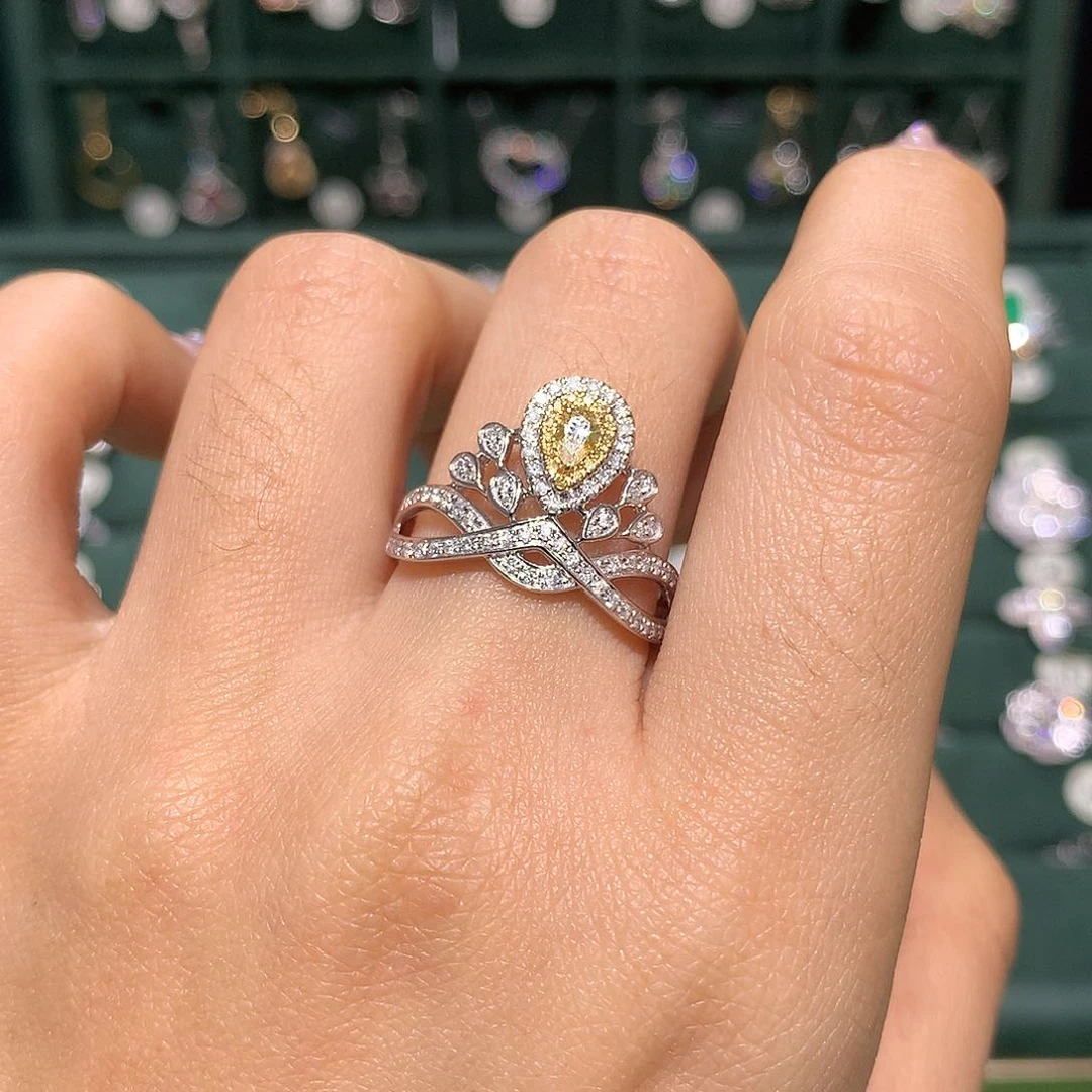 钻石戒指/指环18K金镶嵌