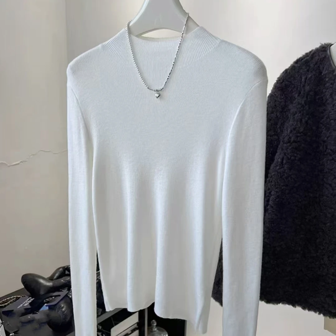 【时尚穿搭】秋冬新款时尚气质薄款修身打底衫9131-XG