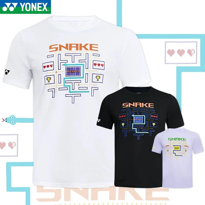 YONEX/尤尼克斯正品YOBC4123CR蛇年限定文化衫速干羽毛球服包顺丰