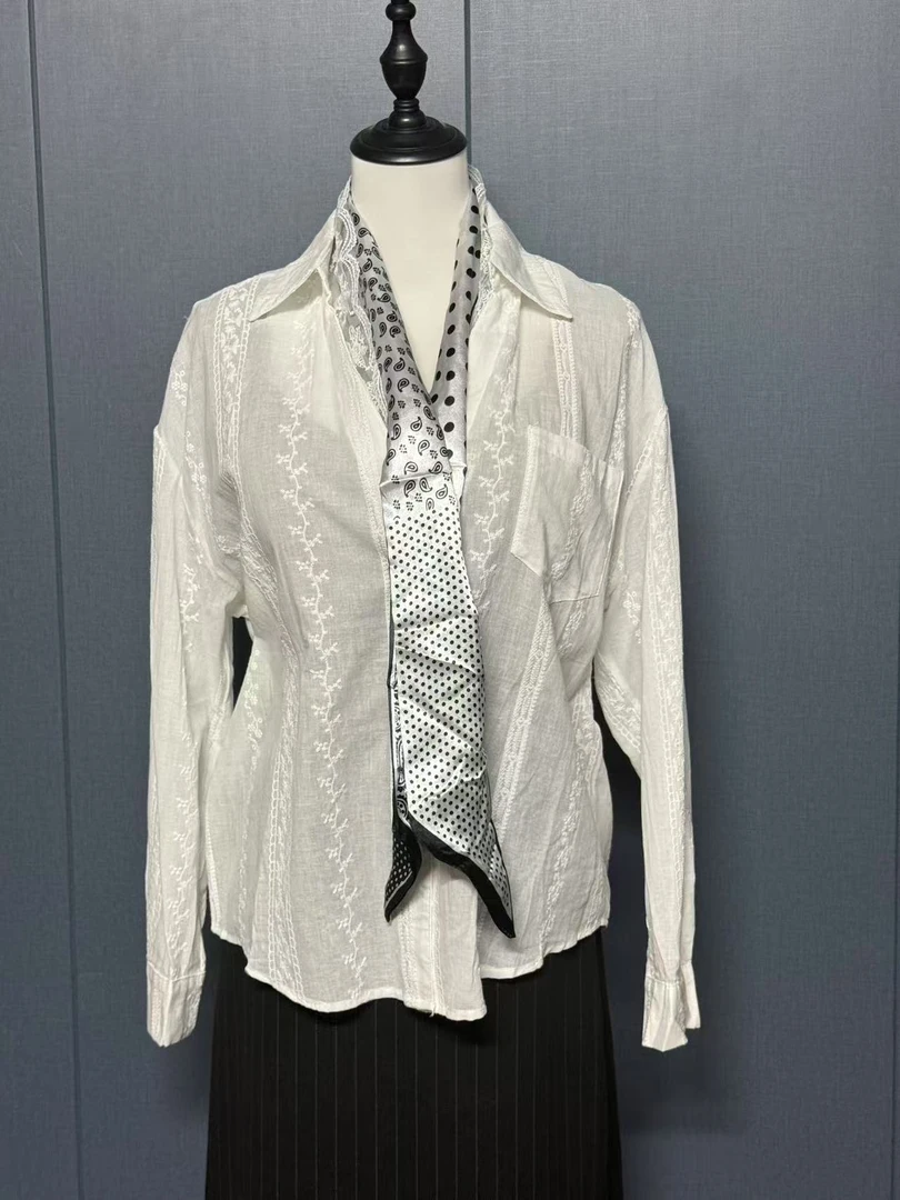 2025DANDANTONGK白色衬衫【丝巾款】