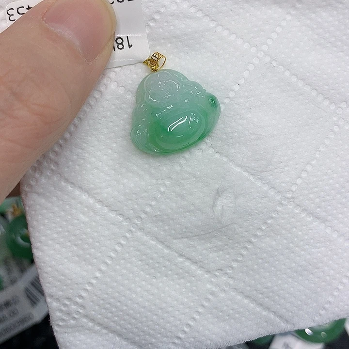 颈饰18K金镶嵌翡翠123456778888