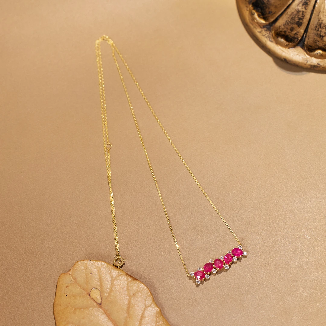 【歪歪】繁星*红宝锁骨链*18K金镶嵌（多样性发一）XB-S8242