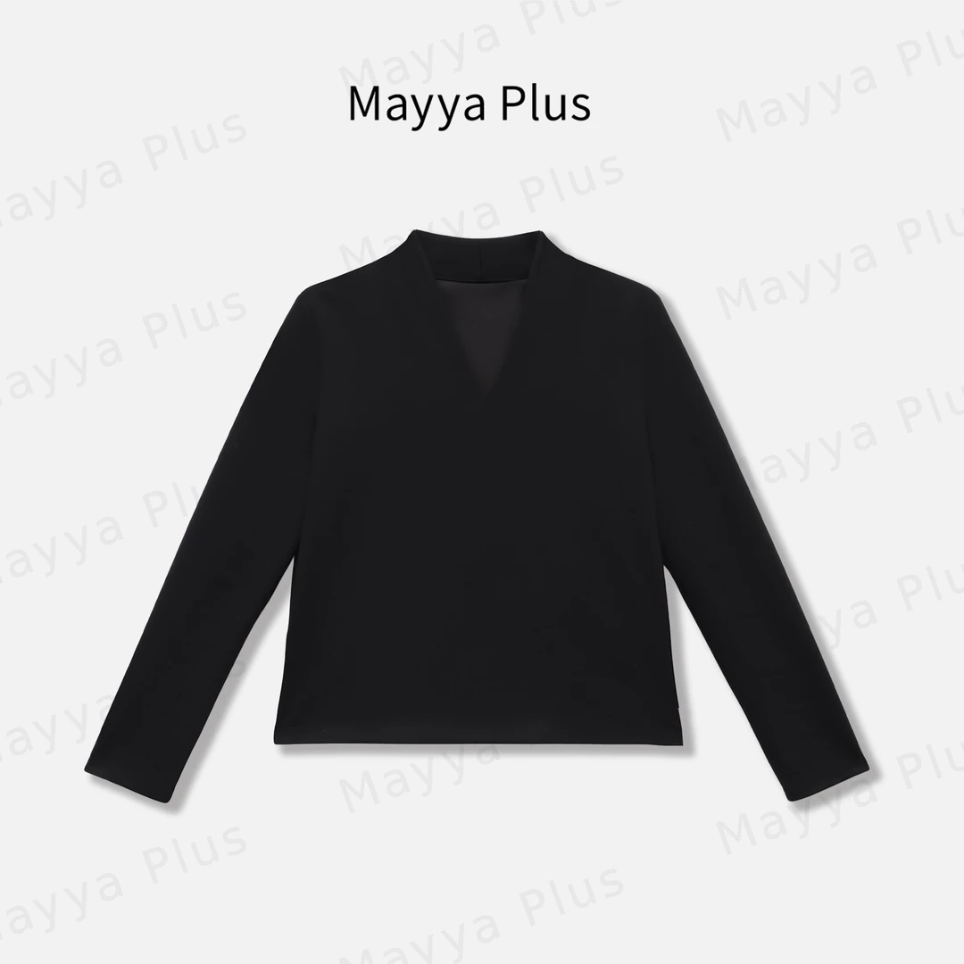 【重塑】Mayya Plus麦芽定制流光风百搭V领针织衫T恤上衣女32537103