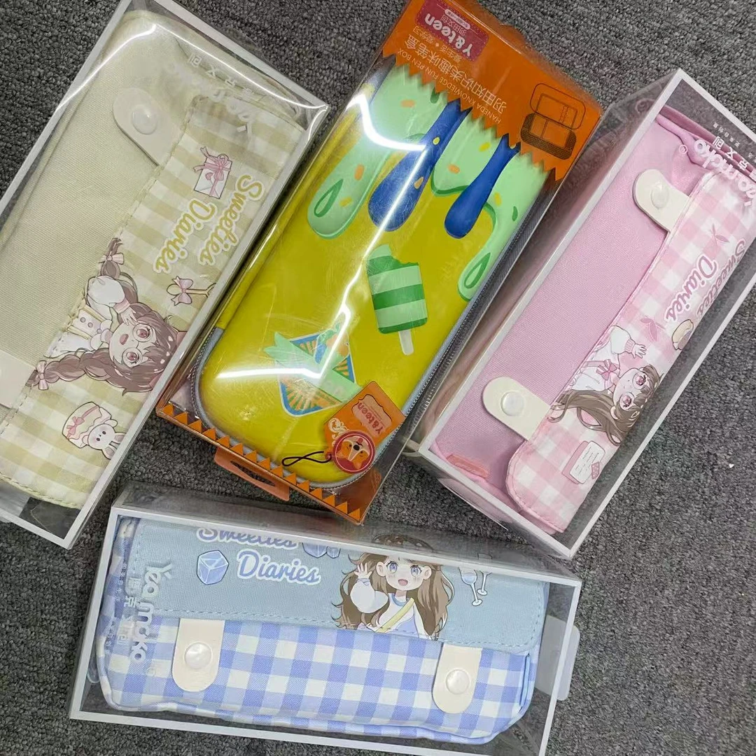 卡通简约笔袋款式随发