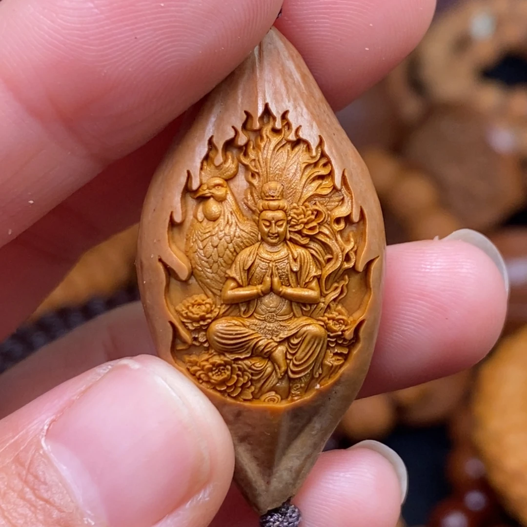 菩提籽类橄榄猴头核桃雕刻手串手链项链吊坠