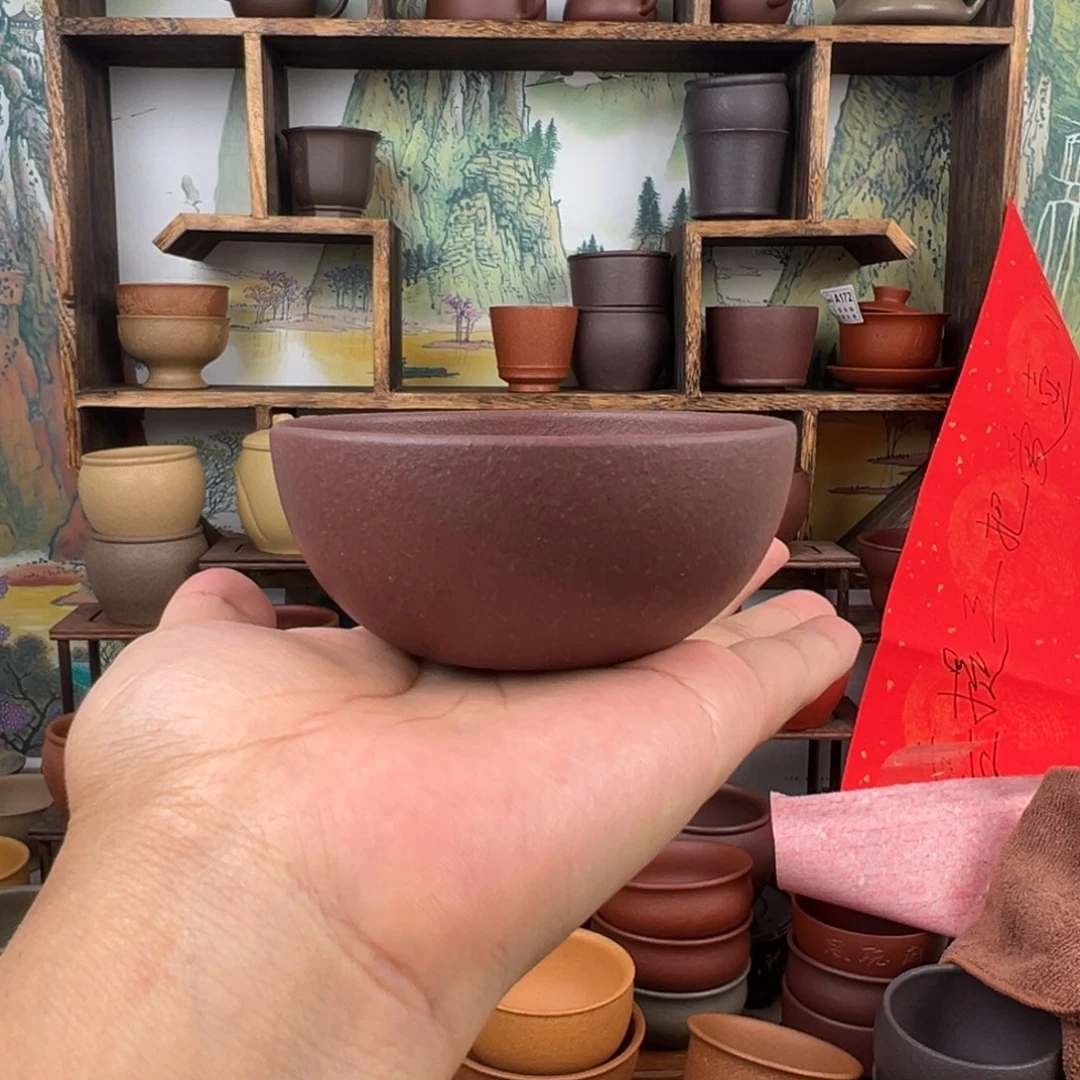 茶杯紫砂拙器甄选，纯原本矿。