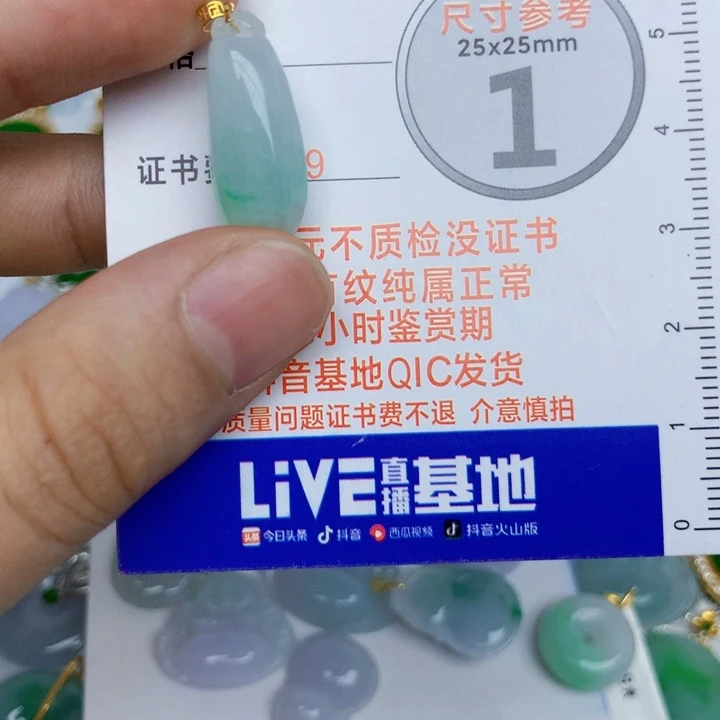 翡翠18K金镶嵌颈饰福瓜