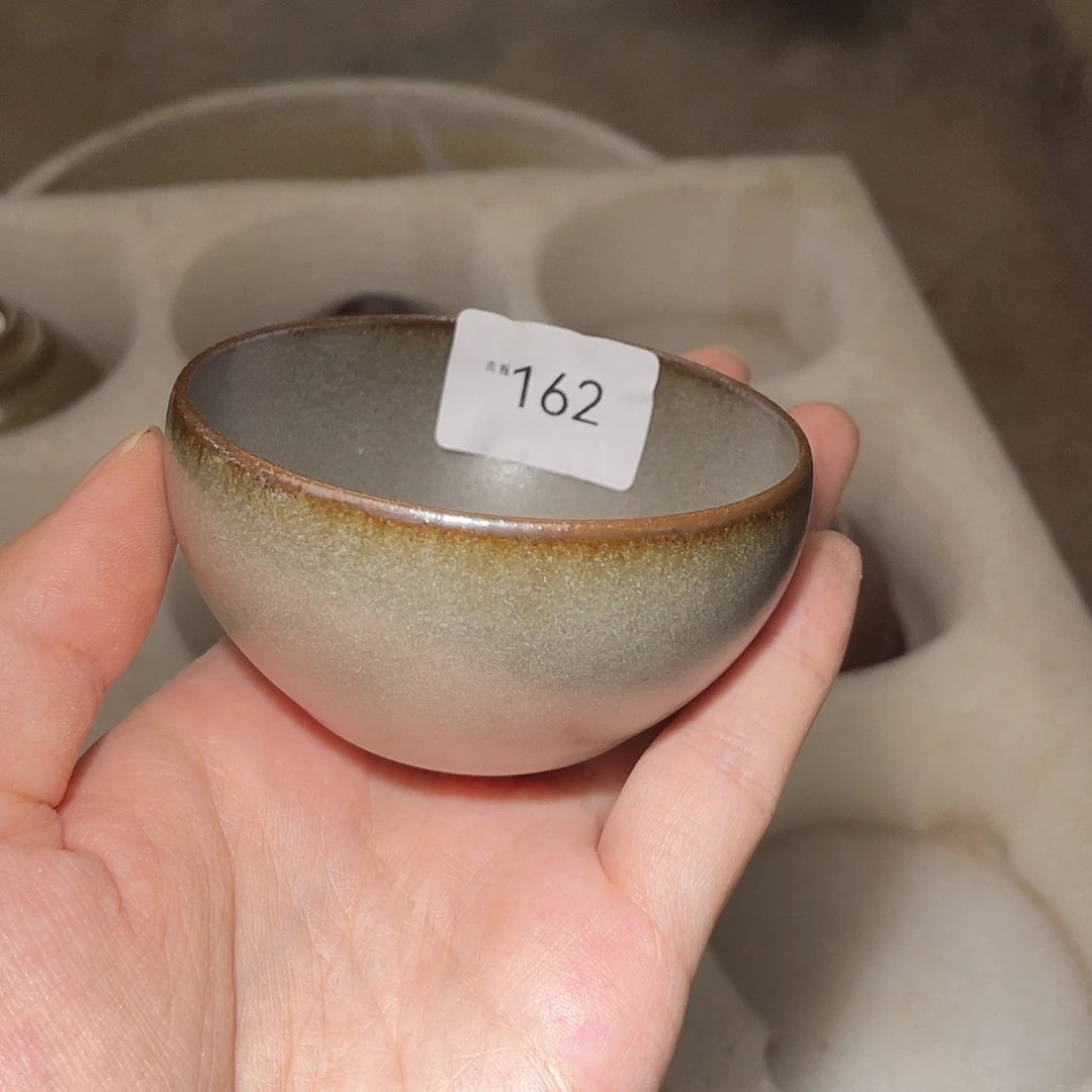 茶盏162 福临号建盏柴烧薄胎微瑕