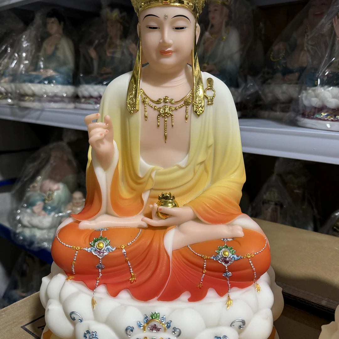合成汉白玉地藏王菩萨弥勒佛笑佛居家供奉摆件像
