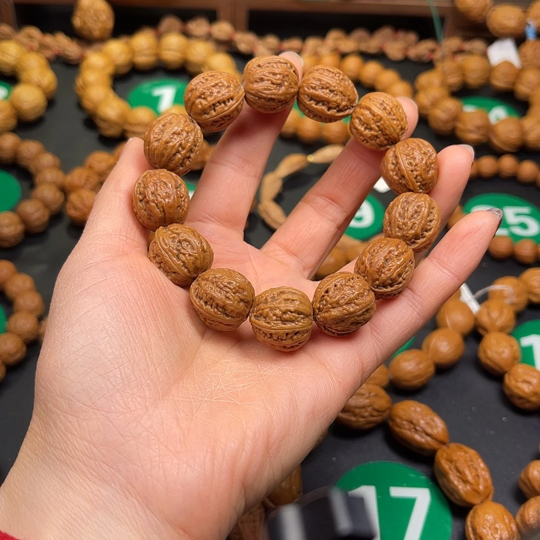 文玩核桃手串17尺寸八楞