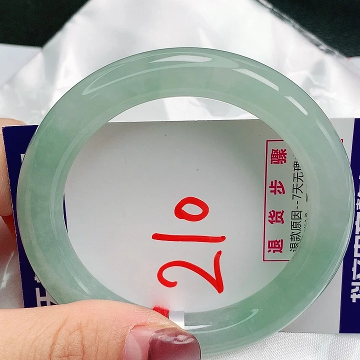 翡翠手镯未镶嵌54圈缅甸天然翡翠A货