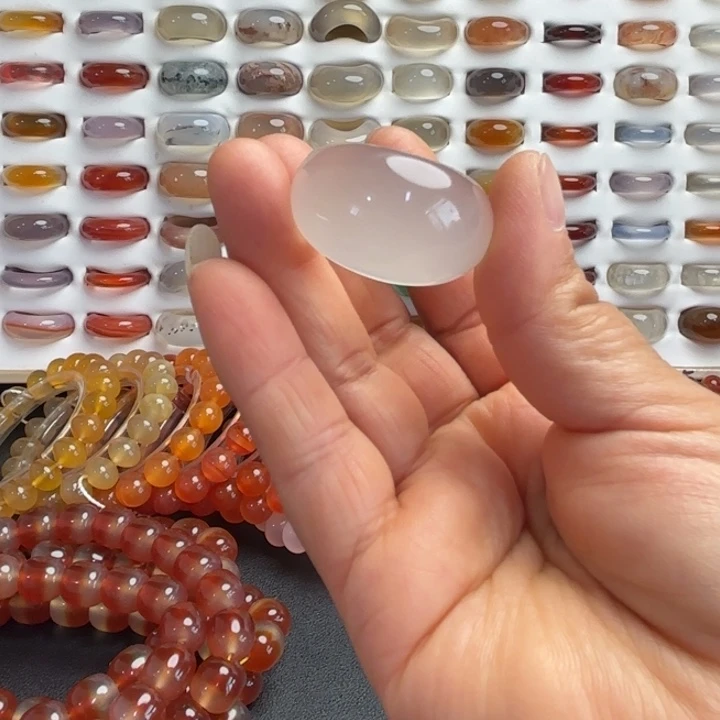 玛瑙/玉髓未镶嵌戒指