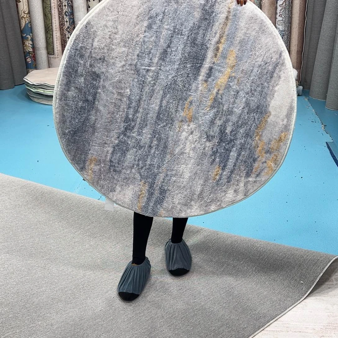 混纺巨厚棉布底仿羊绒直径一米圆微瑕特价尺寸误差正负1-3厘米