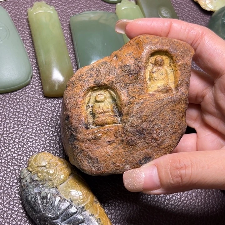 和***川岫岩河磨玉（透闪石质玉）未镶嵌颈饰