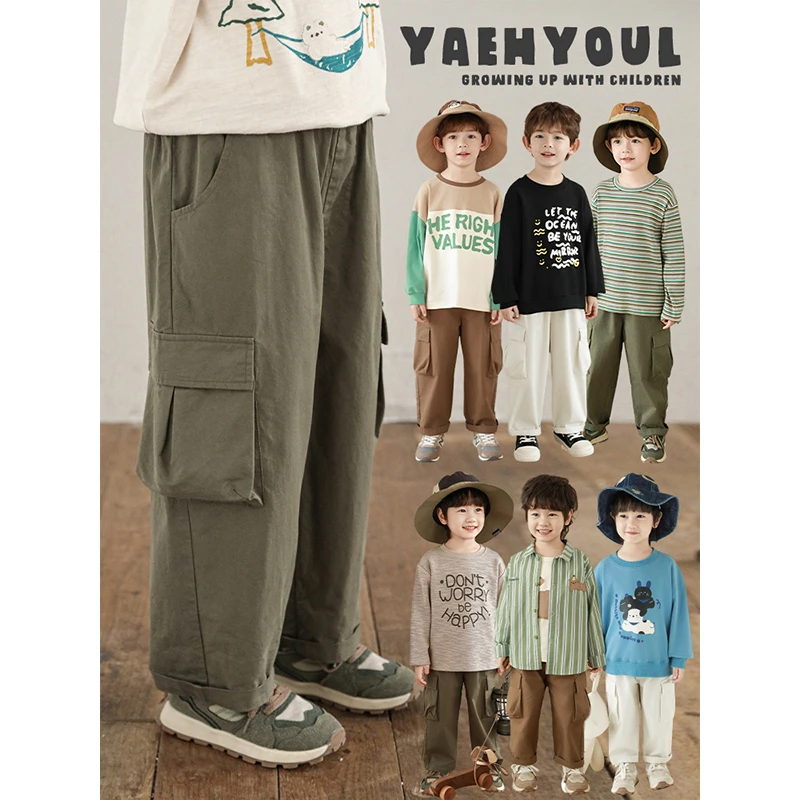 【25年春二波】帅气户外风挺括100棉立体袋宽松直筒工装裤N5757