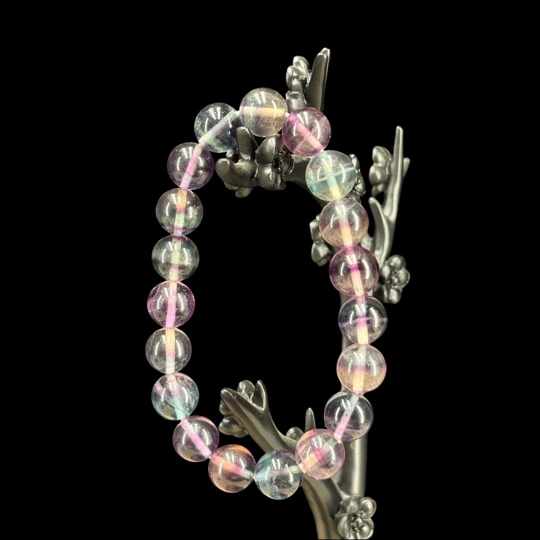 A256  7A彩虹萤石10毫米手串 多样性 发一串