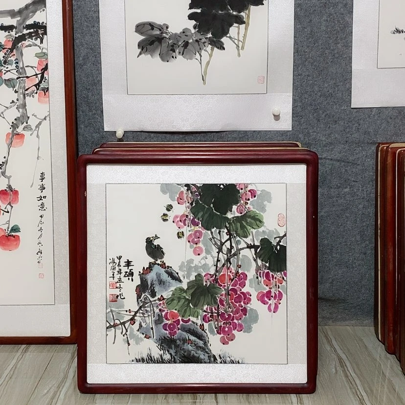 【闪购商品】国画书画作品带框65×65厘米