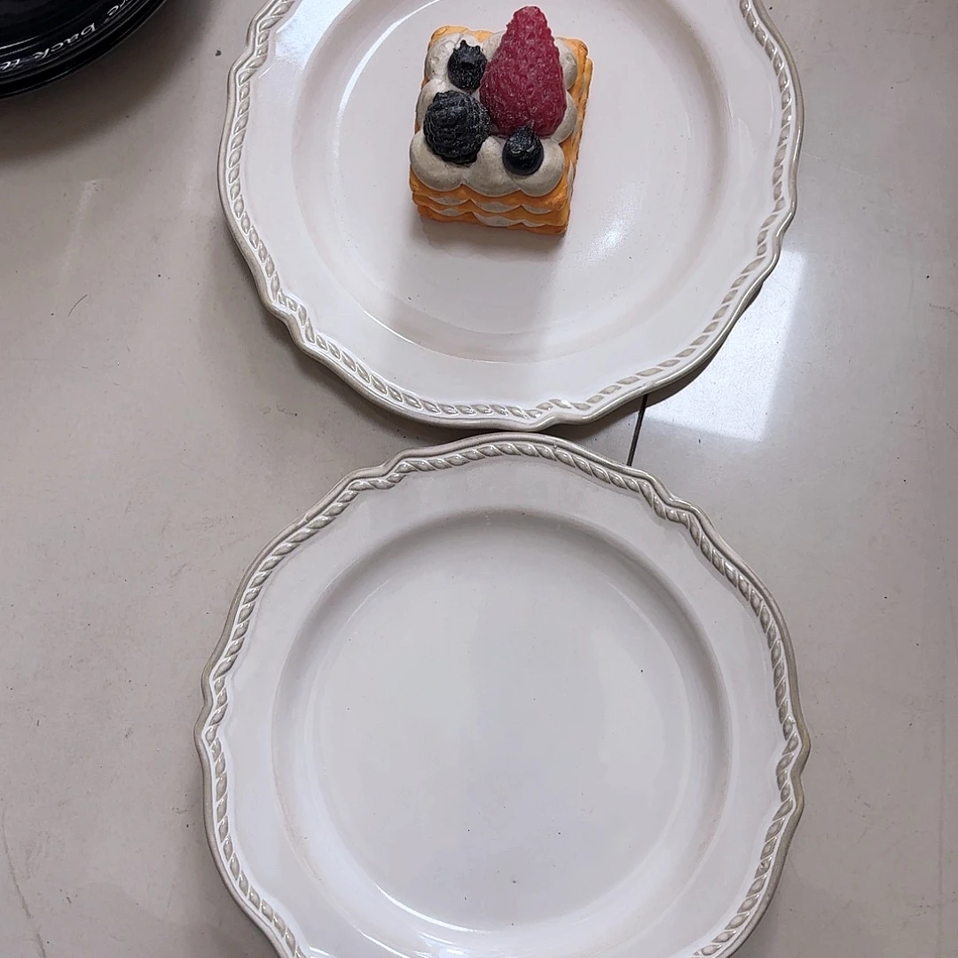 瓷片瑕疵特价陶瓷浅盘