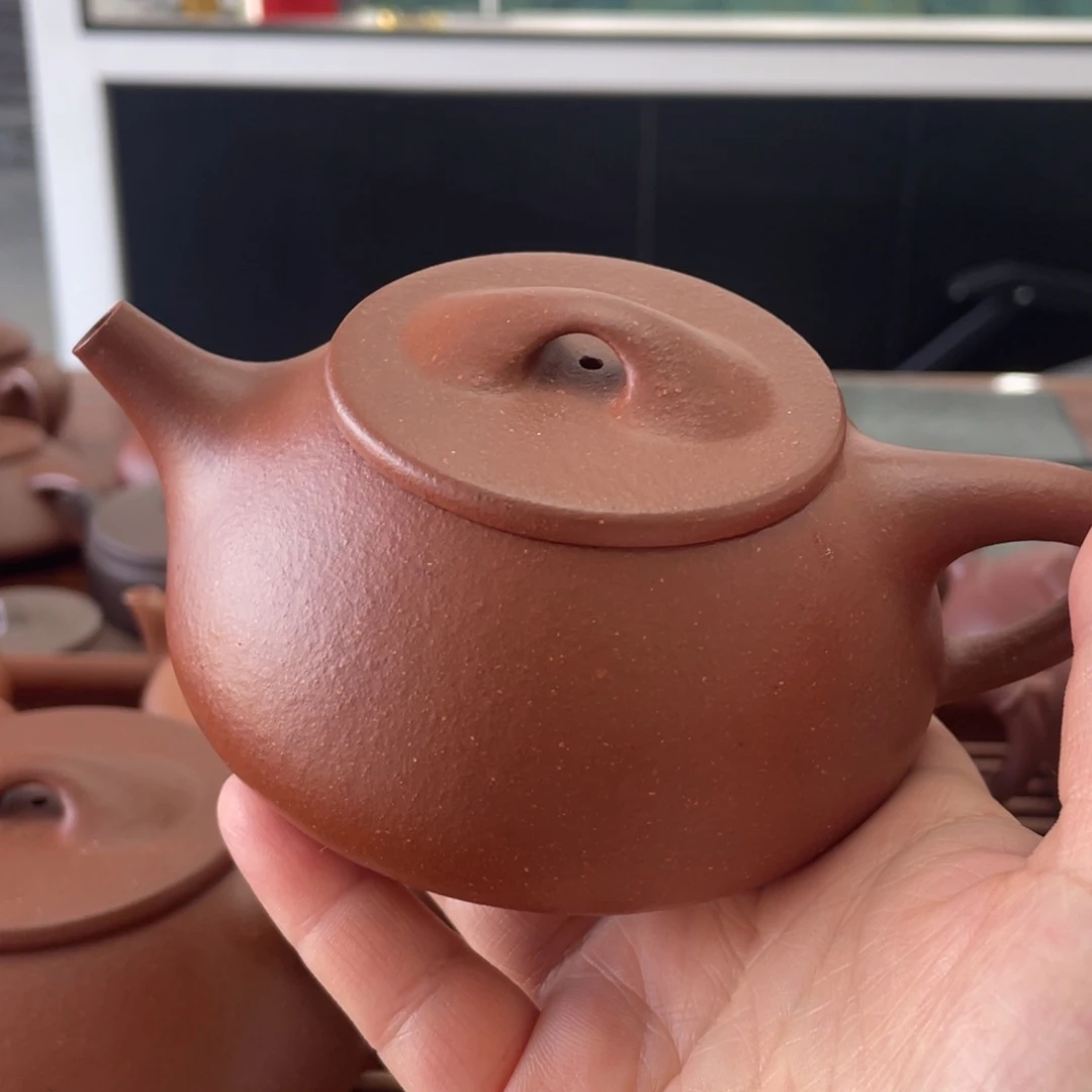 紫砂茶壶微瑕石瓢降坡泥210cc