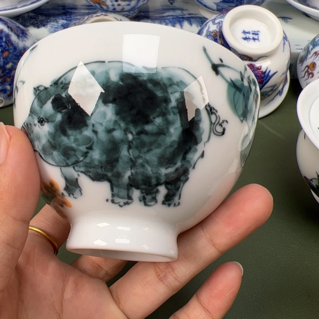 陶瓷景德镇纯手工纯手绘茶具木木27