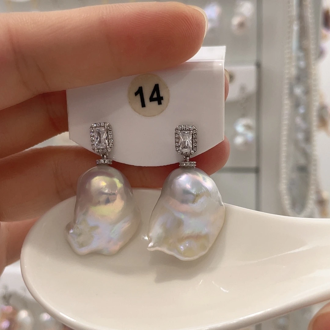 织***晓未镶嵌天然淡水珍珠巴洛克淡水珍珠