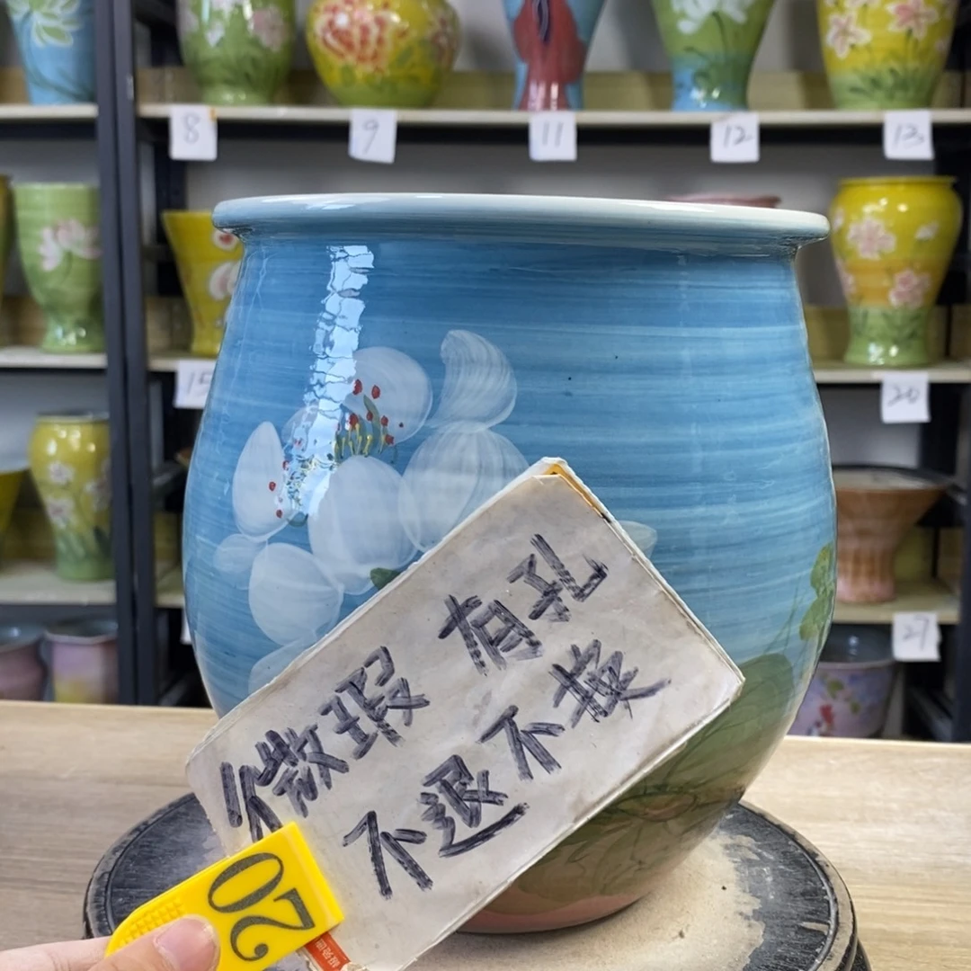 景德镇手工手绘陶瓷花盆