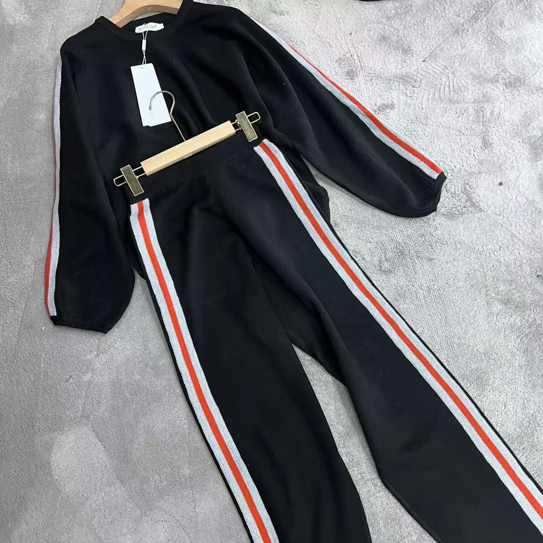 24早春新款韩版休闲气质毛衣套装春款