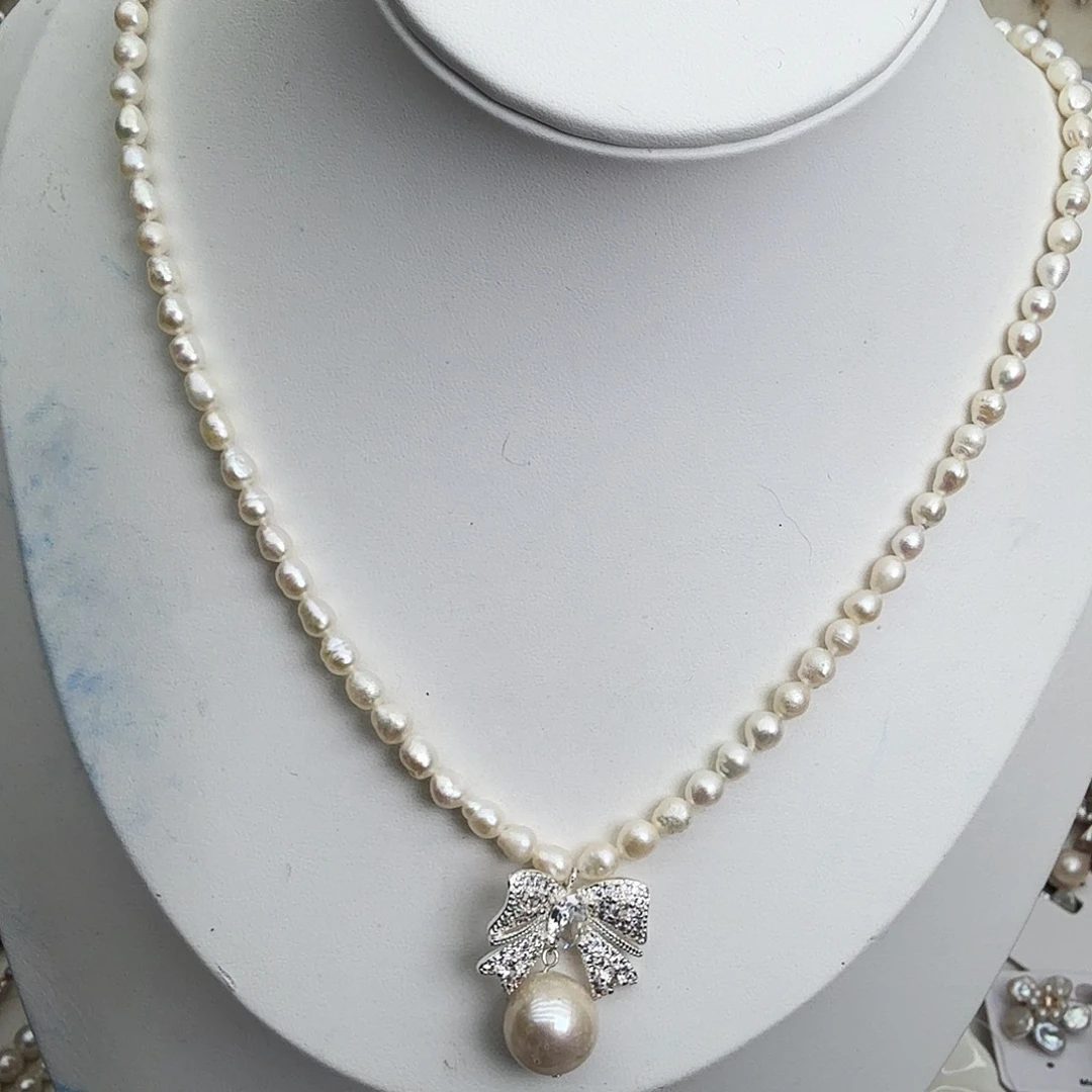 未镶嵌颈饰淡水珍珠