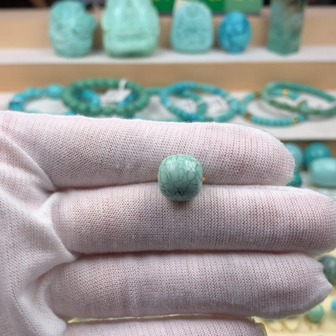 未镶嵌绿松石珠宝奇石11.5mm