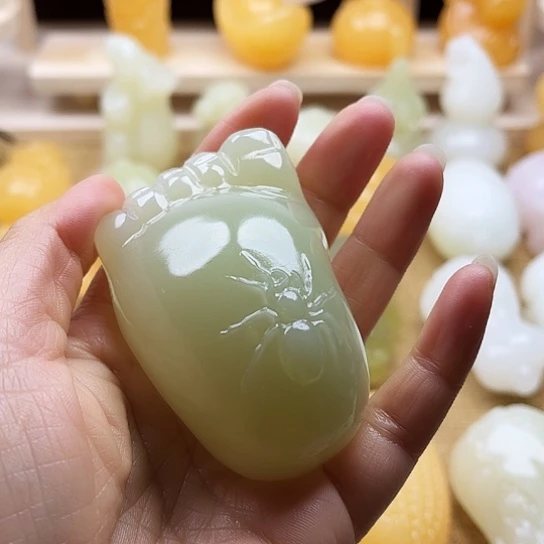 用***3玉天然玉石手把件