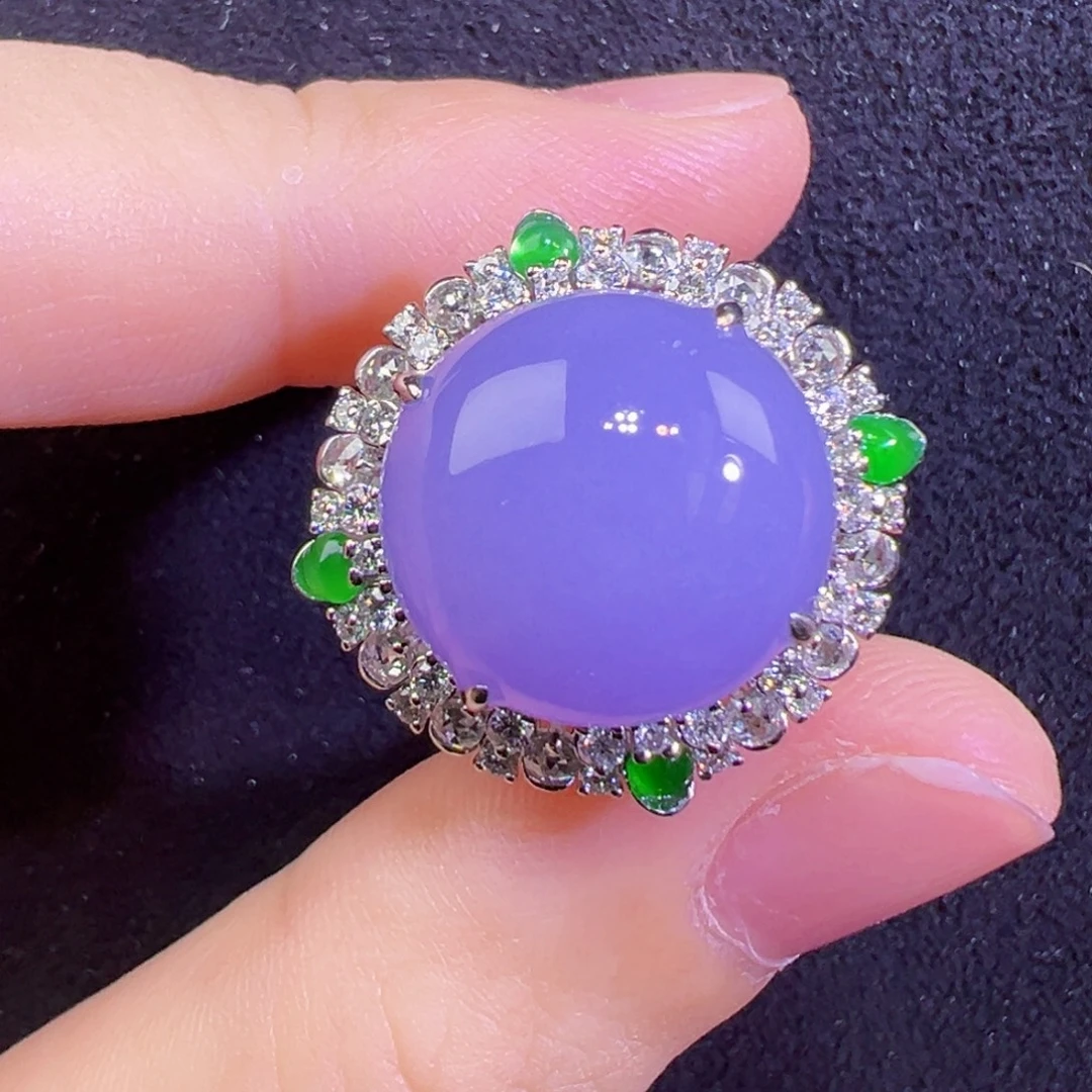 翡翠18K金镶嵌戒指戒指