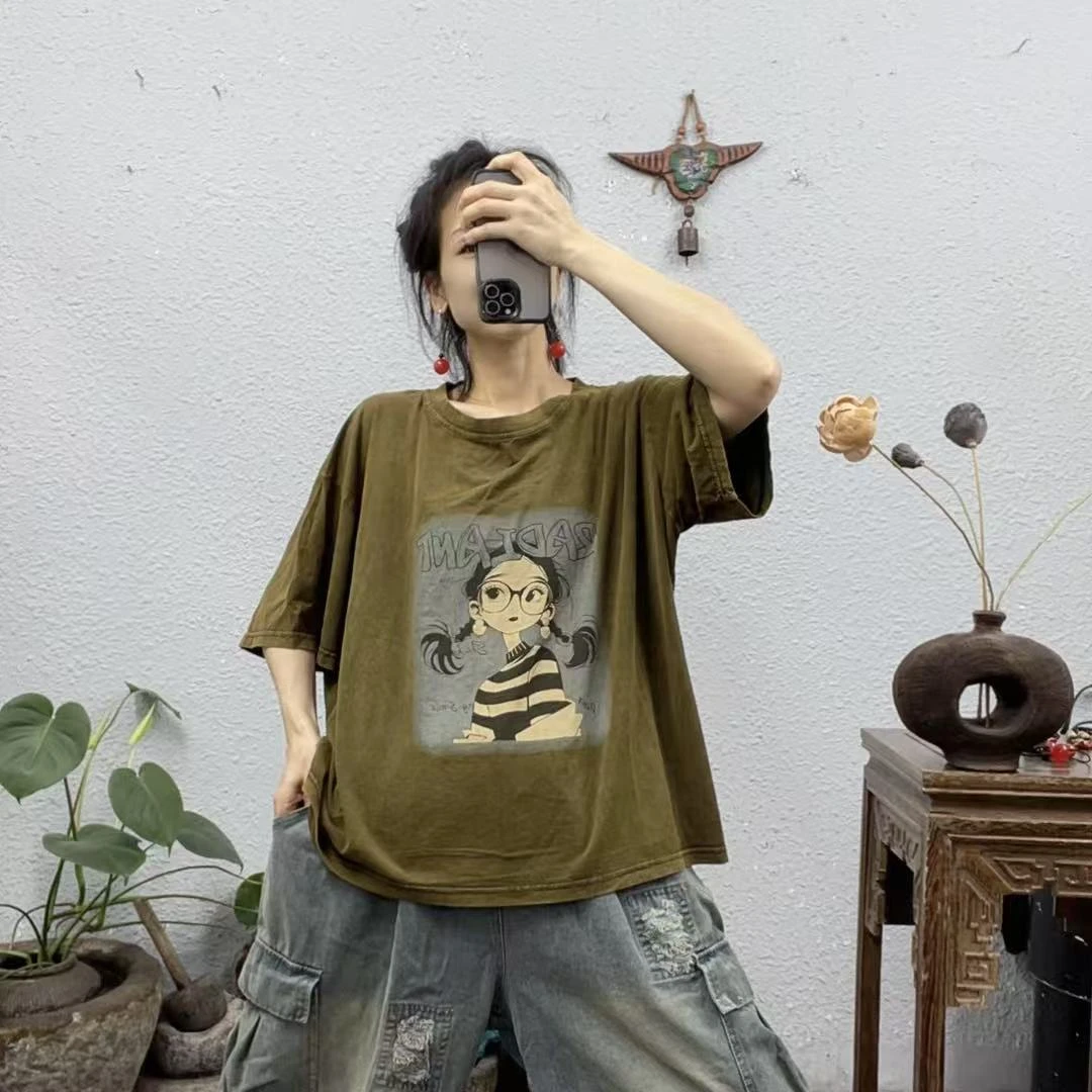 38003前印胶条纹衣服辫子女孩炒色上衣（长64胸围136