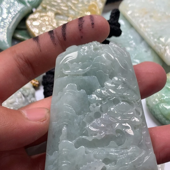颈饰未镶嵌翡翠保真天然a货翡翠