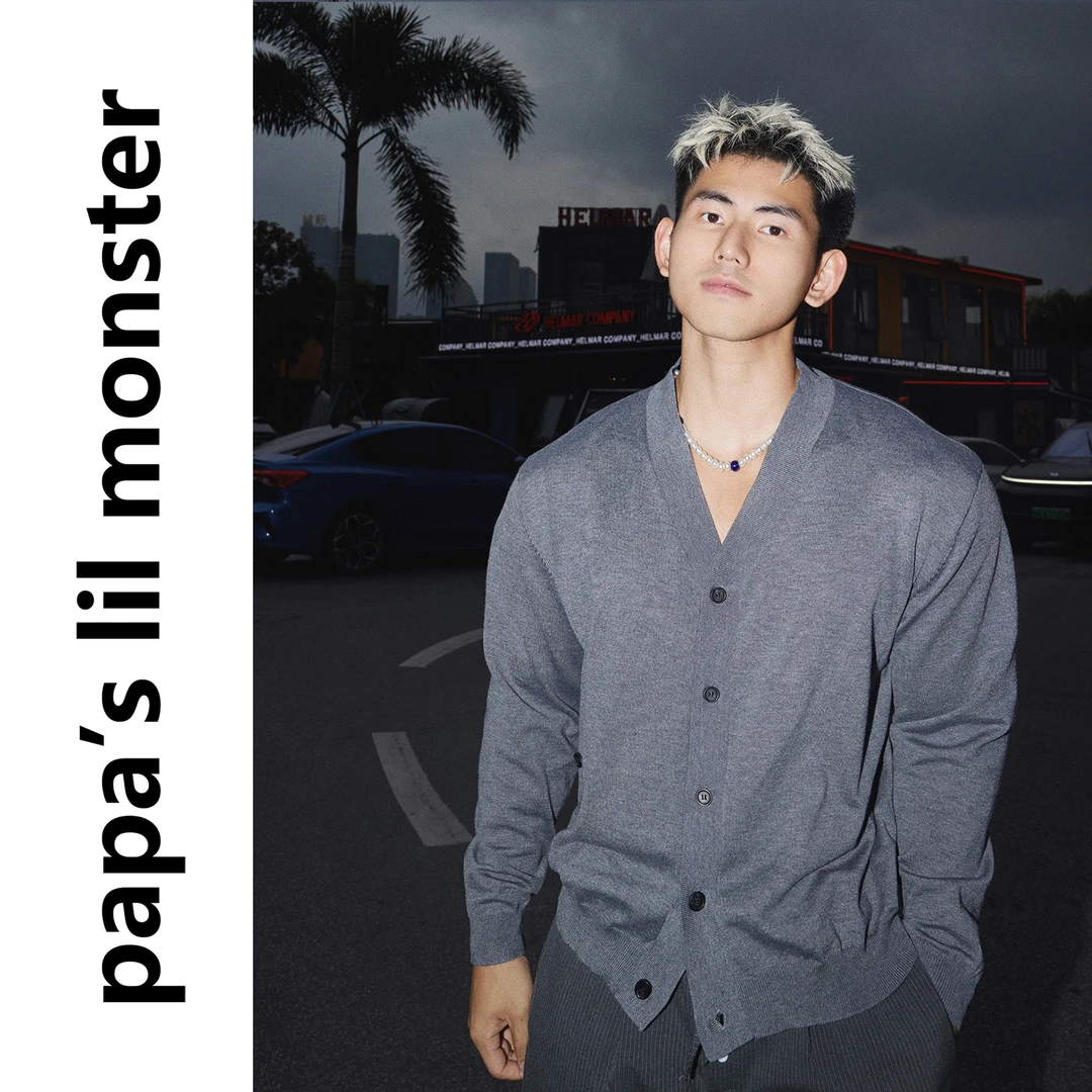 Papaslilmonster【素奢老钱】早秋软糯氛围感V领开衫针织毛衣男