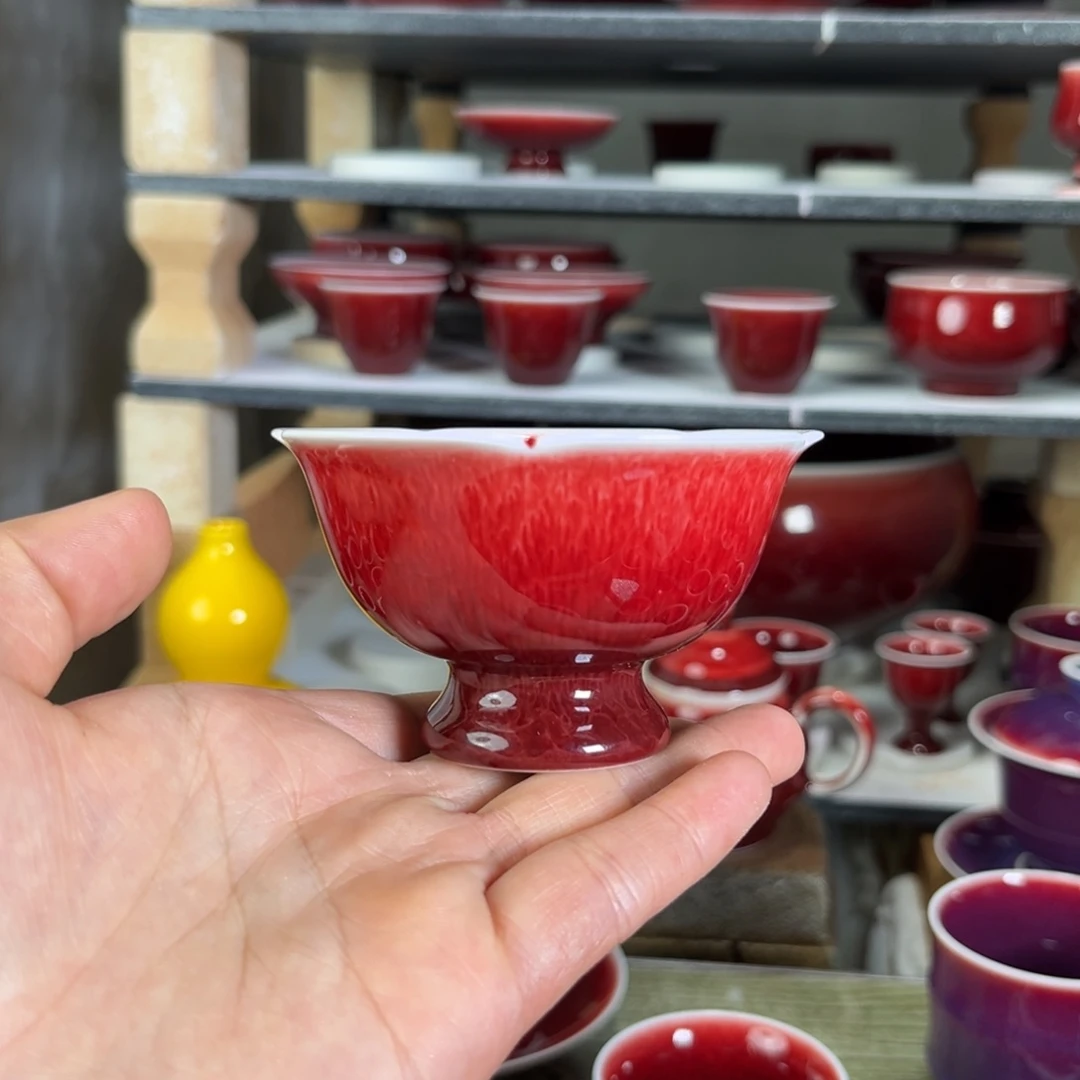 景德镇陶瓷花口杯全品